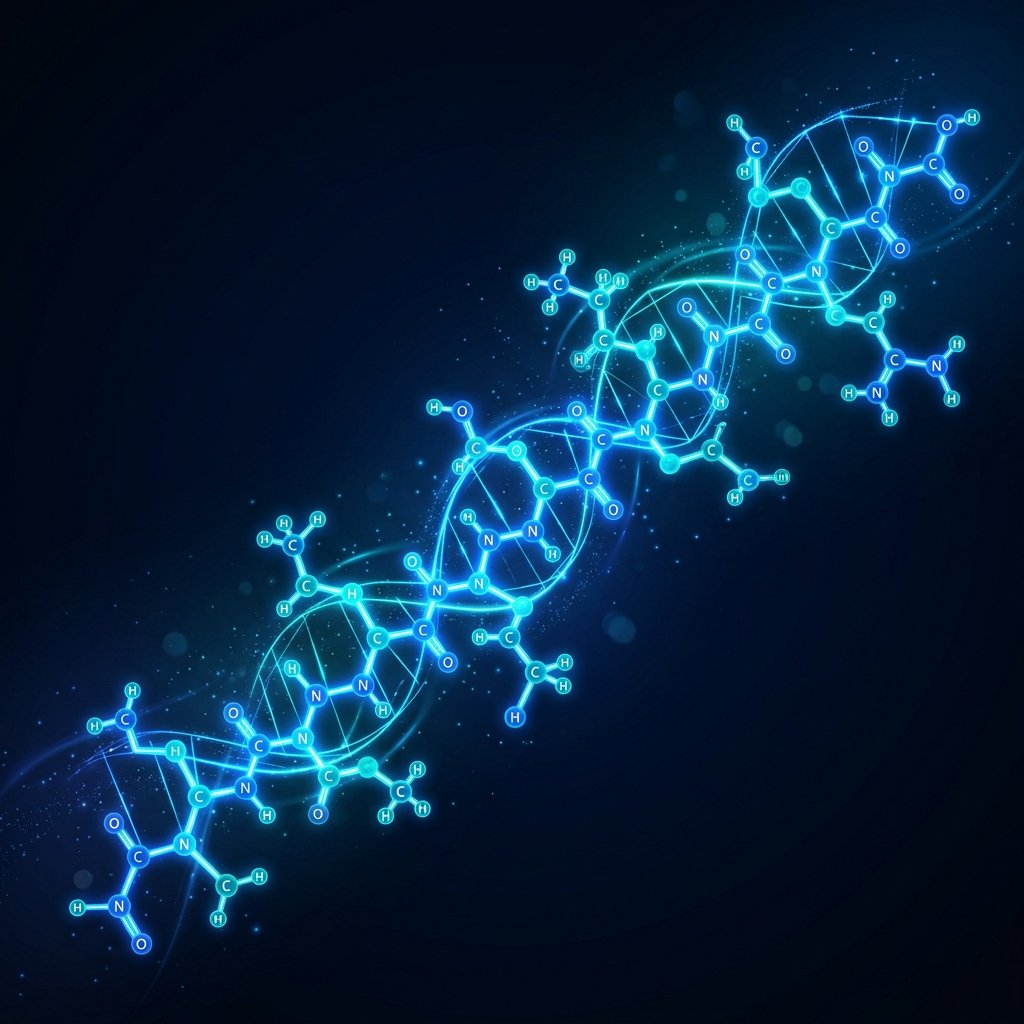 Peptide molecular structure visualization
